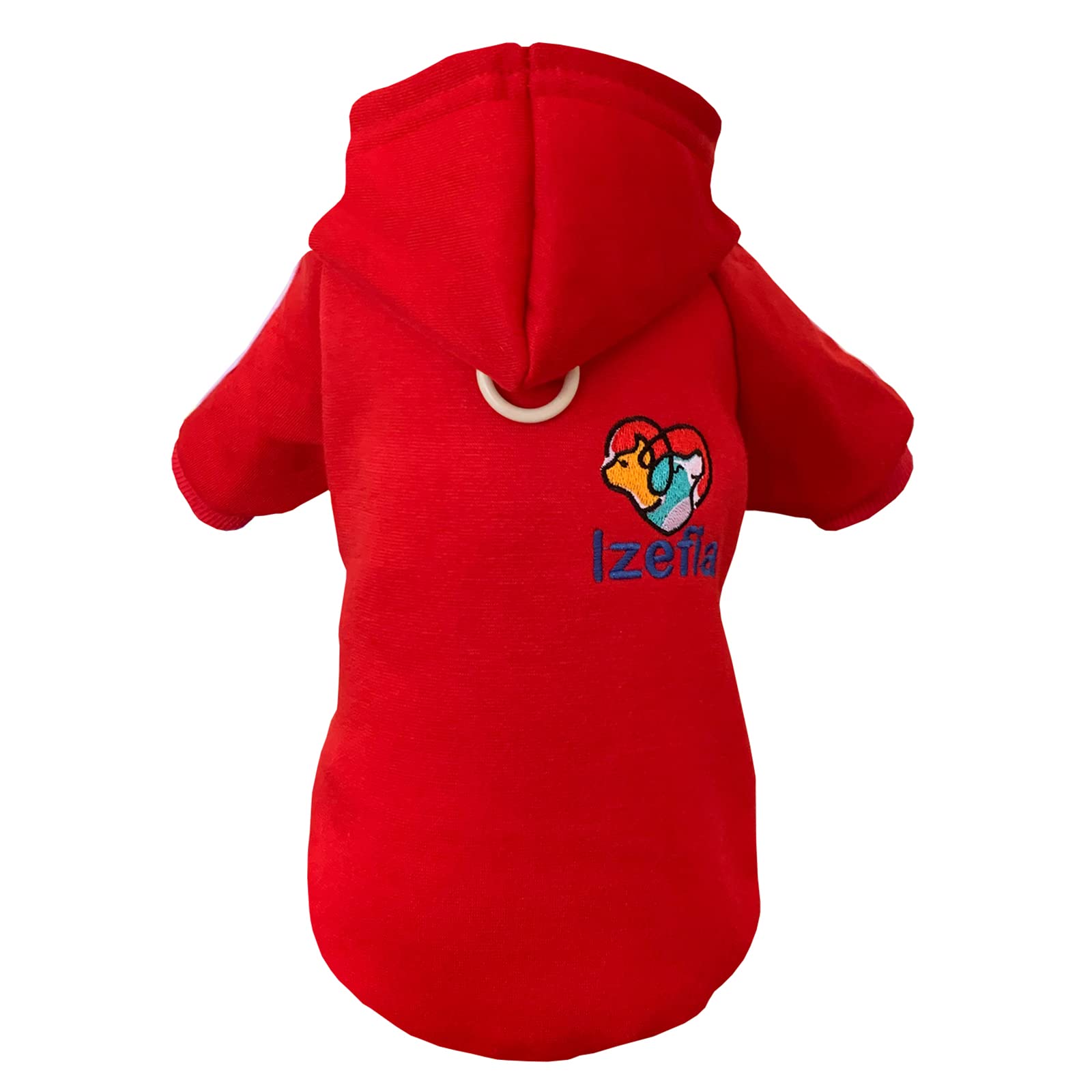 Izefia Dog Hoodie Dog Hoodies Clothes Apparel Fleece Dog Sweater Winter Sweatshirt Warm Cotton Loop Basic Dog Hoodie for Small Dog Puppy Cat Red XXL