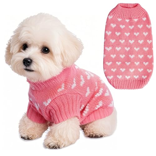 Heart Pattern Pet Sweater