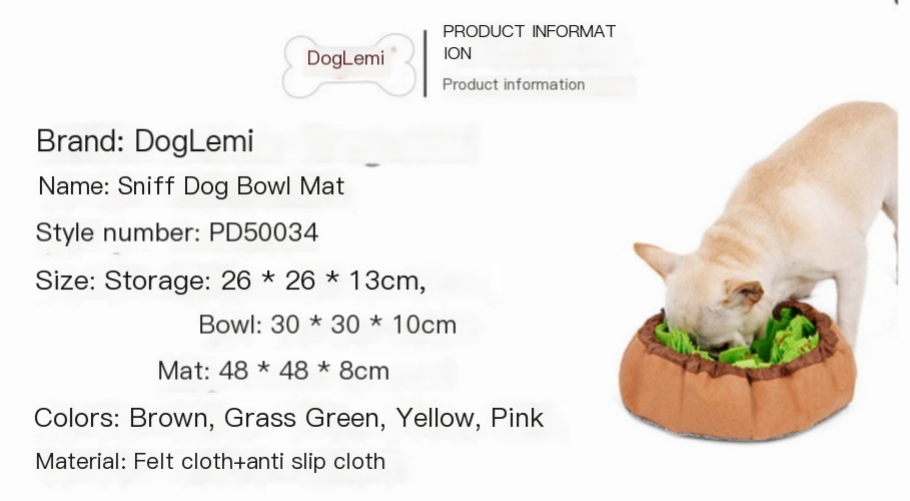Dog Snuffle Mat and Anti-Choke Dog Bowl