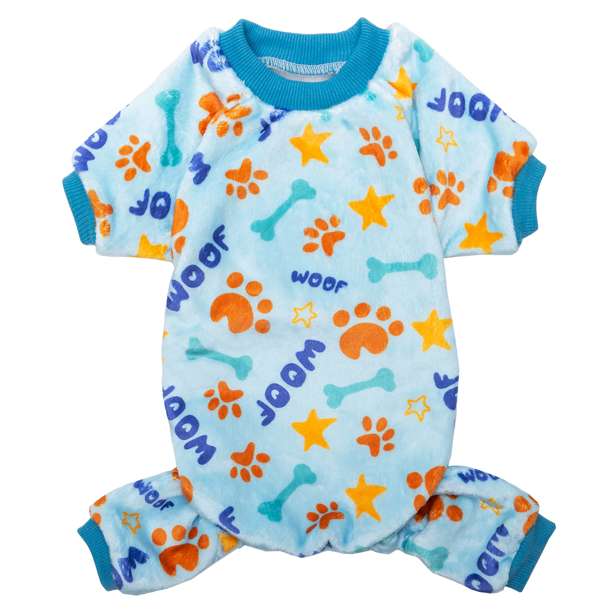 Paw Print Velvet Dog Pajamas