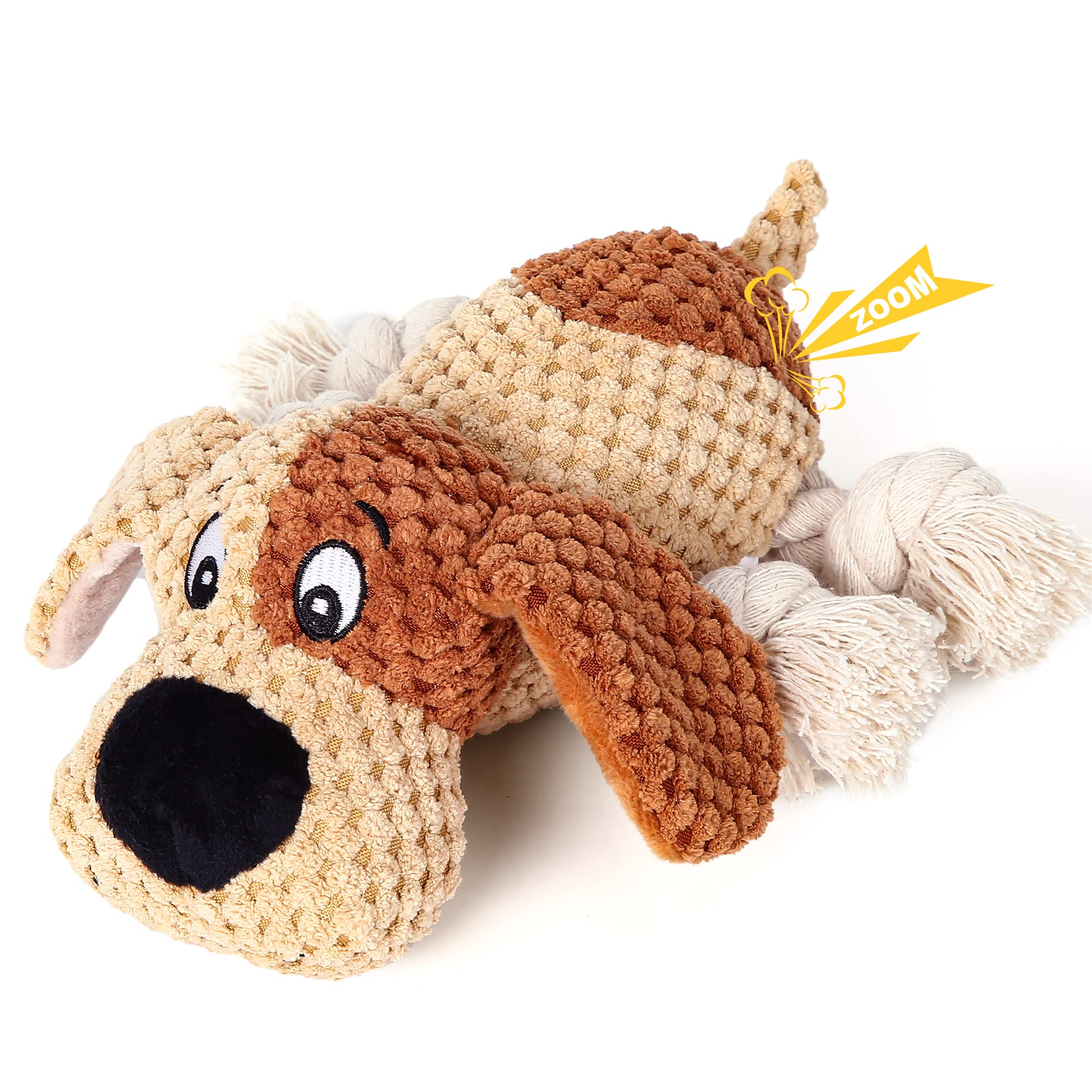 Squeak & Crinkle Plush Dog Toy